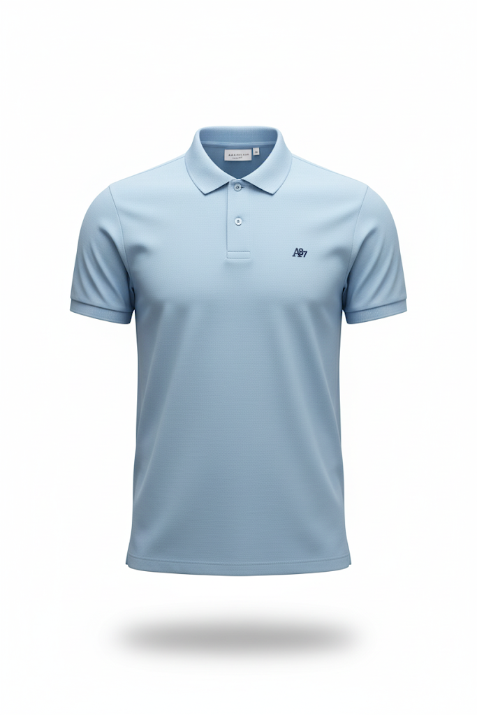 Camiseta Polo Para Hombre Logo Dark Black Aero Guys Ss Solid Polo Cerulean