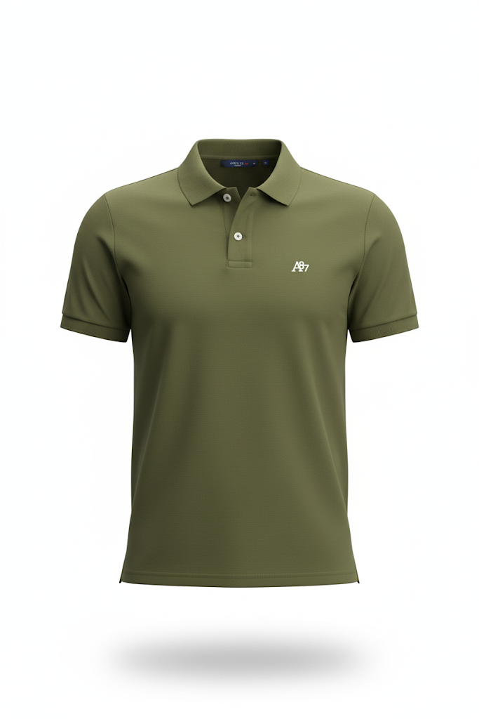 Camiseta Polo Verde Para Hombre White Logo Aero Guys Ss Solid