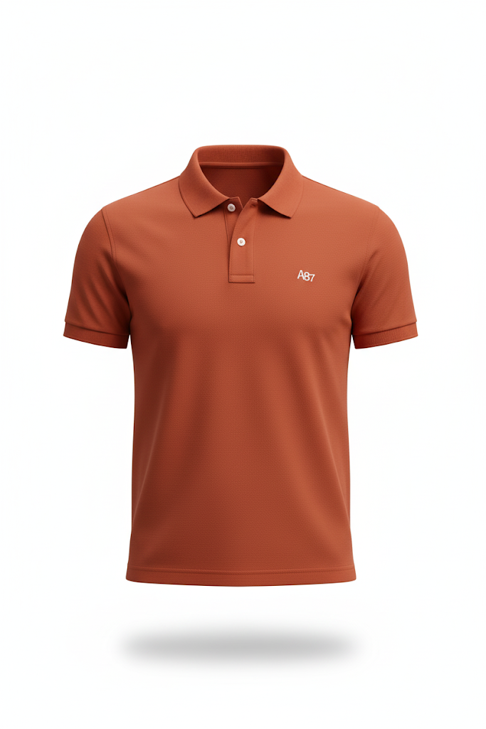 Camiseta Polo Para Hombre Terracotta Aero Guys Ss Solid Polo Burn Brick