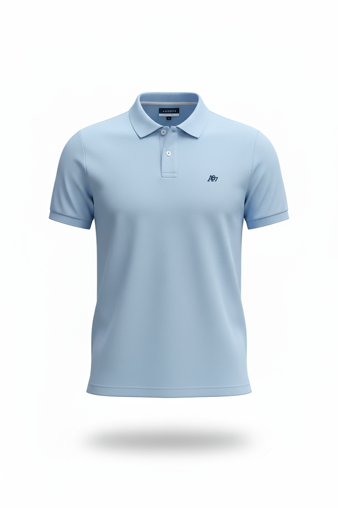 Polo Azul Claro Para Hombre Aeropostale Guys Ss Solid Polo Porcelain Blue 7907