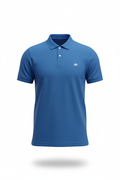 Polo Para Hombre Aero Guys Ss Solid Blue Logo White 7907