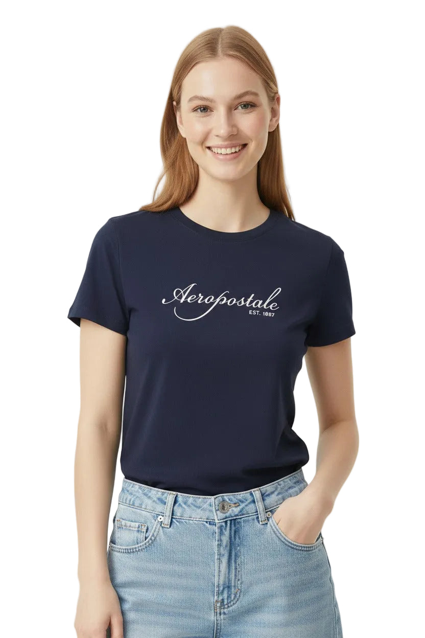 Camiseta Para Mujer Aero Graphic Level 1 Cadet Navy 7138