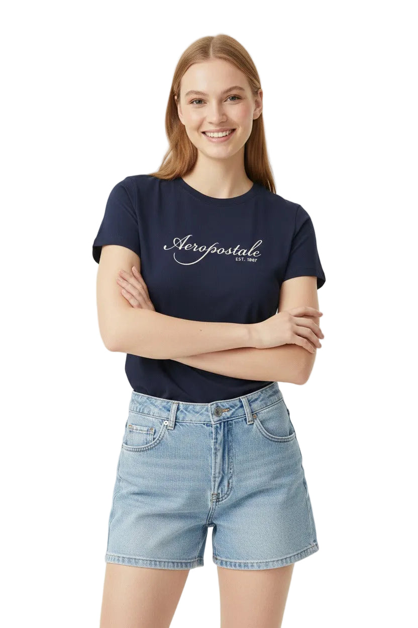 Camiseta Para Mujer Aero Graphic Level 1 Cadet Navy 7138