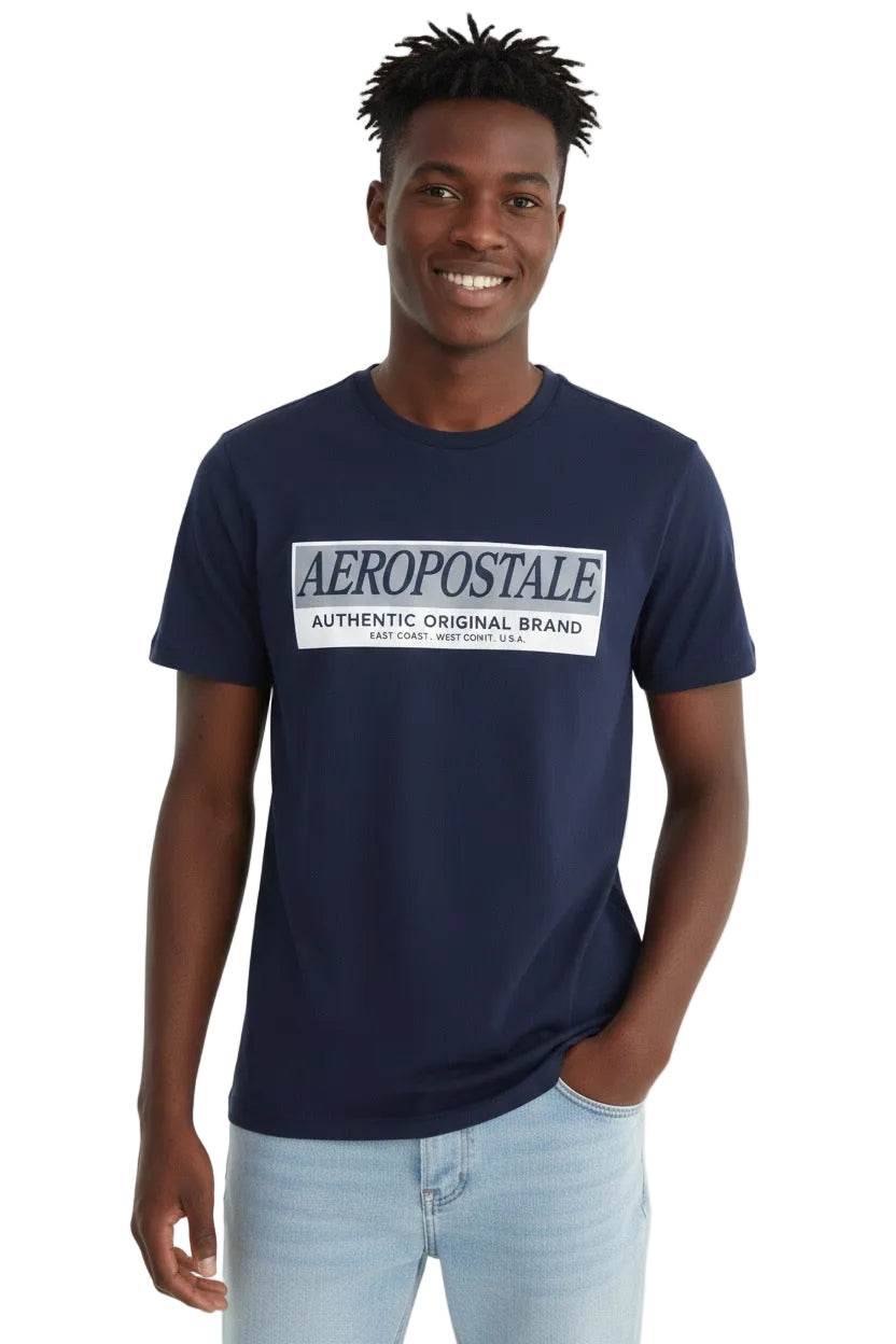 Camiseta Para Hombre Aero Leve 1 Graphic Tees Cadet Navy 6188