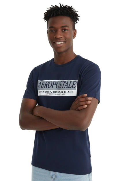 Camiseta Para Hombre Aero Level 1 Graphic Tees Cadet Navy 6188