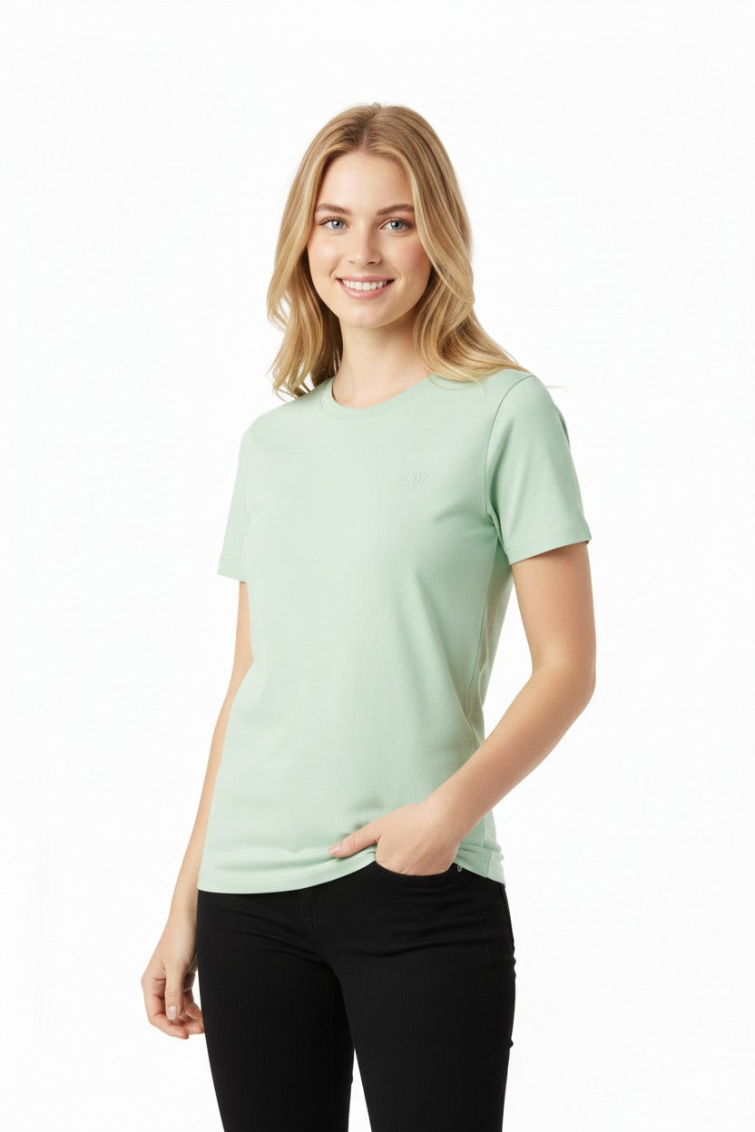 Camiseta Basica Green Turquoise Para Mujer ero Girls Solid Ss 4204