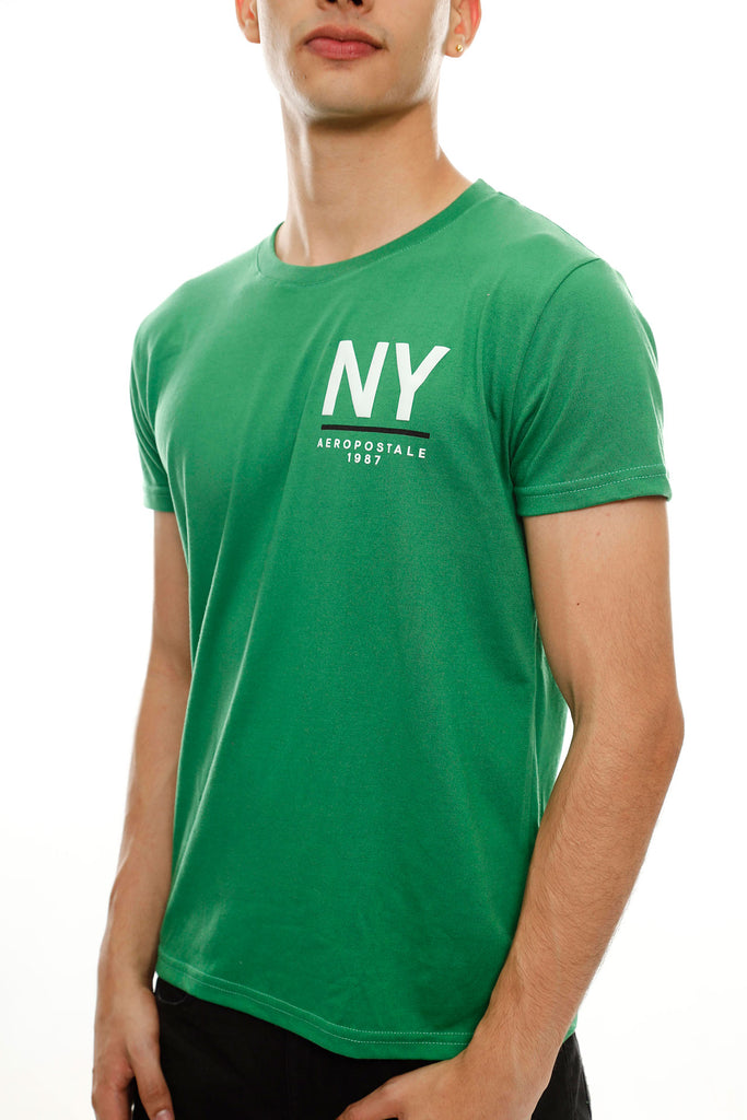 Camiseta Con Estampado Verde Oscuro