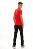 Camiseta Roja Con Estampado