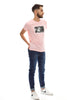 Camiseta Hombre Rosada Con Estampado