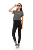 Camiseta Con Estampado Gris Oscuro