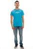Camiseta Con Detalle Hombre Azul Claro
