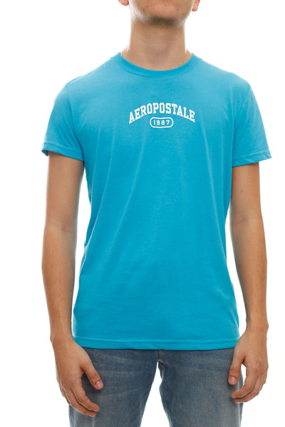 Camiseta Con Detalle Hombre Azul Claro