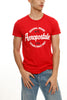 Camiseta Hombre Roja Con Estampado